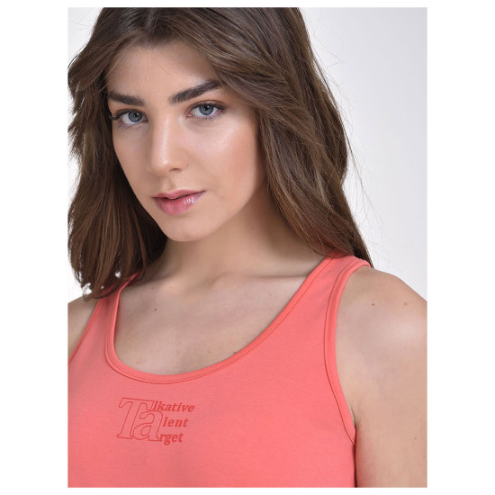 Target Γυναικεία αμάνικη μπλούζα Long Sleeveless Loose Top Single Jersey "Talent Loose"
